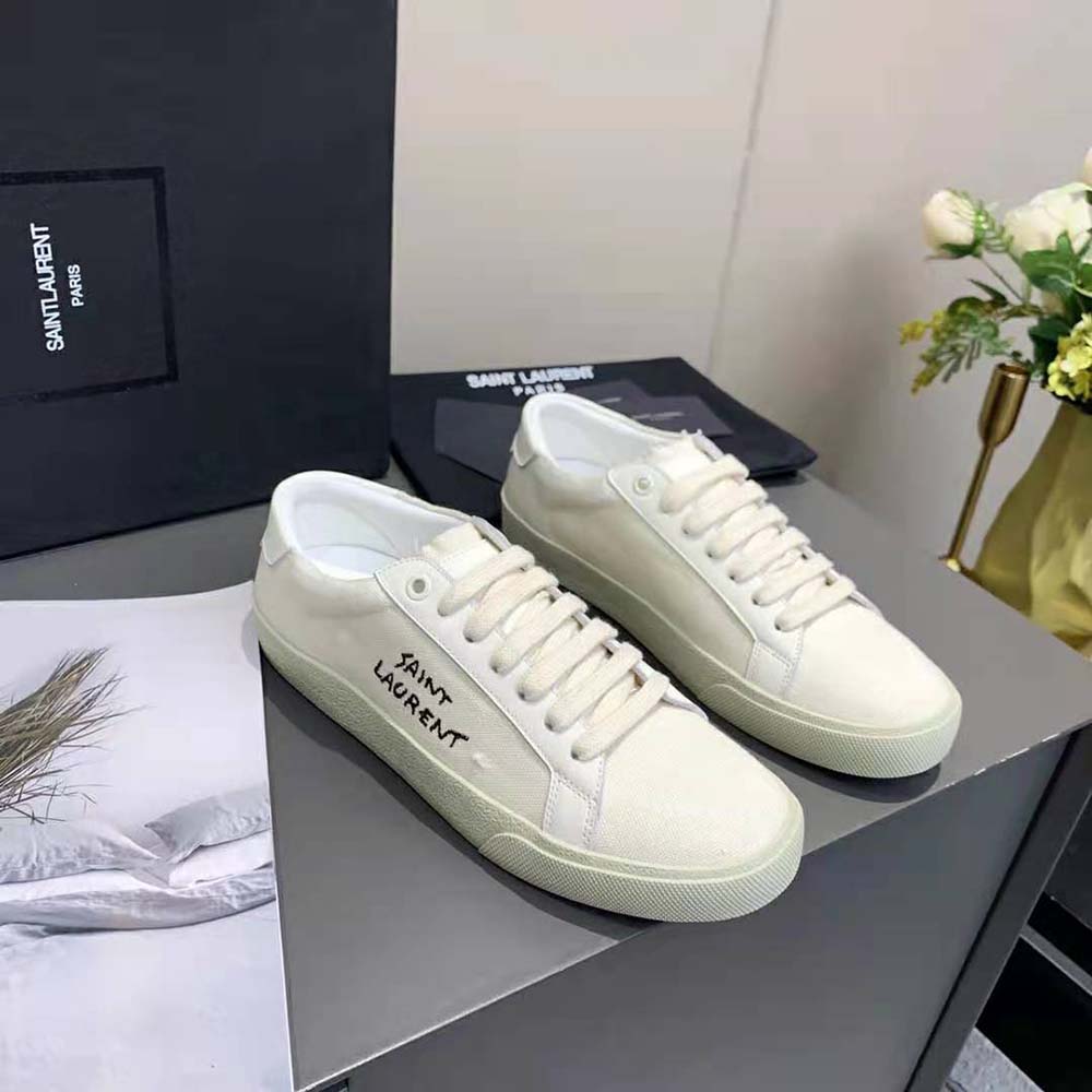 Saint Laurent YSL Women Court Classic SL/06 Sneakers Embroidered with Saint Laurent - image 4