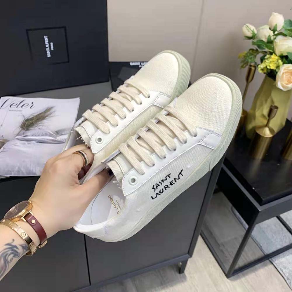Saint Laurent YSL Women Court Classic SL/06 Sneakers Embroidered with Saint Laurent - image 5