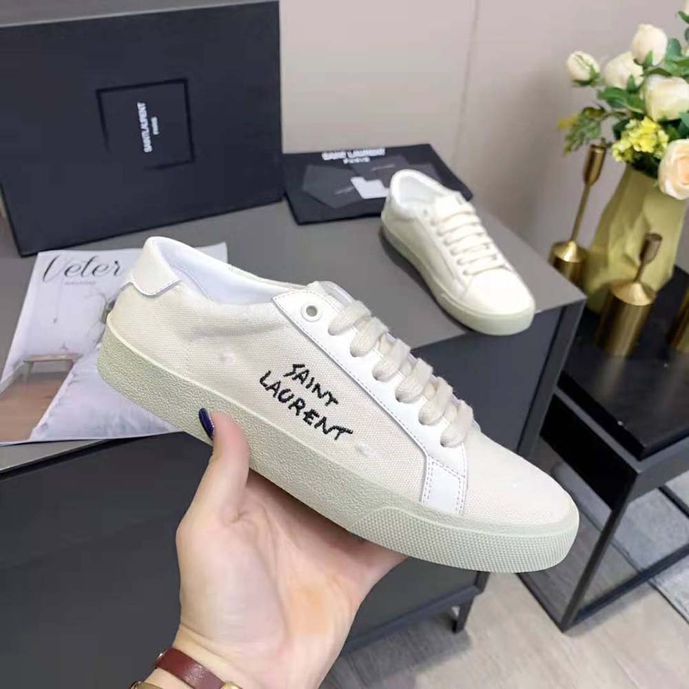Saint Laurent YSL Women Court Classic SL/06 Sneakers Embroidered with Saint Laurent - image 6