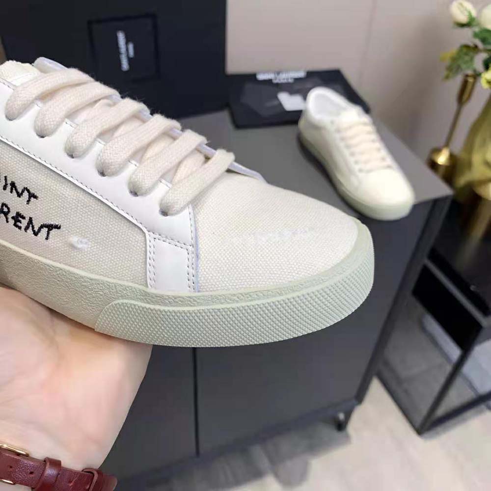 Saint Laurent YSL Women Court Classic SL/06 Sneakers Embroidered with Saint Laurent - image 7