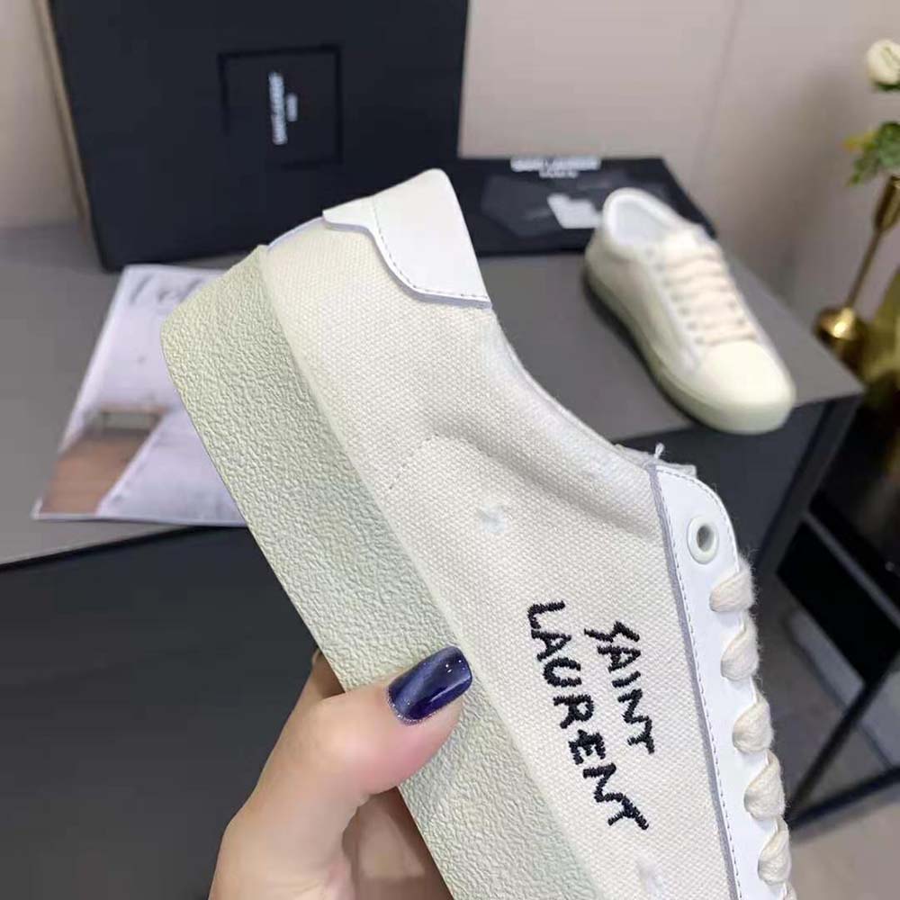Saint Laurent YSL Women Court Classic SL/06 Sneakers Embroidered with Saint Laurent - image 8