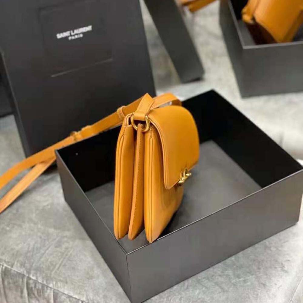 Saint Laurent YSL Women Le Maillon Satchel in Smooth Leather-Brown - image 7