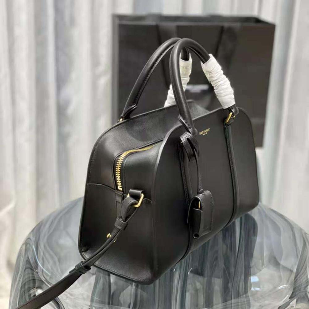 Saint Laurent YSL Women Lock Baby Duffle in Smooth Leather-Black - image 7