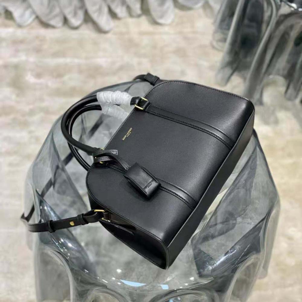 Saint Laurent YSL Women Lock Baby Duffle in Smooth Leather-Black - image 5
