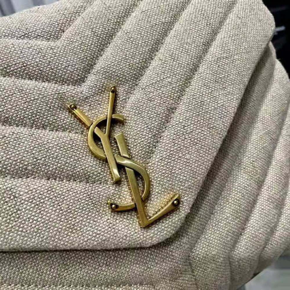 Saint Laurent YSL Women Loulou Medium in “Y” Quilted Linen - image 10