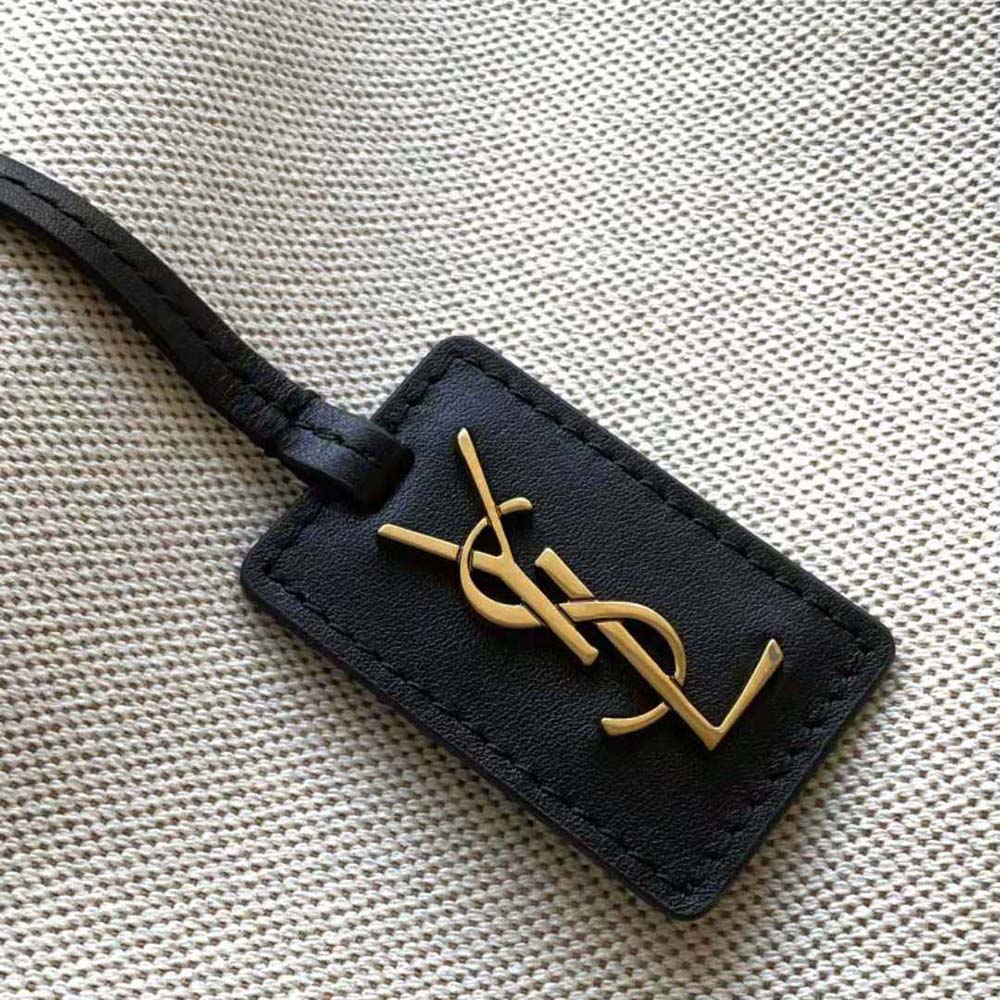 Saint Laurent YSL Women Shopping Tag in Canvas and Leather-Black - image 7