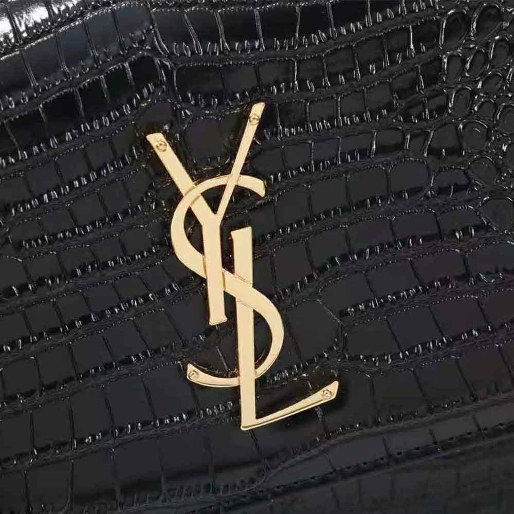 Saint Laurent YSL Women Sunset Medium in Crocodile-Embossed Shiny Leather - image 8