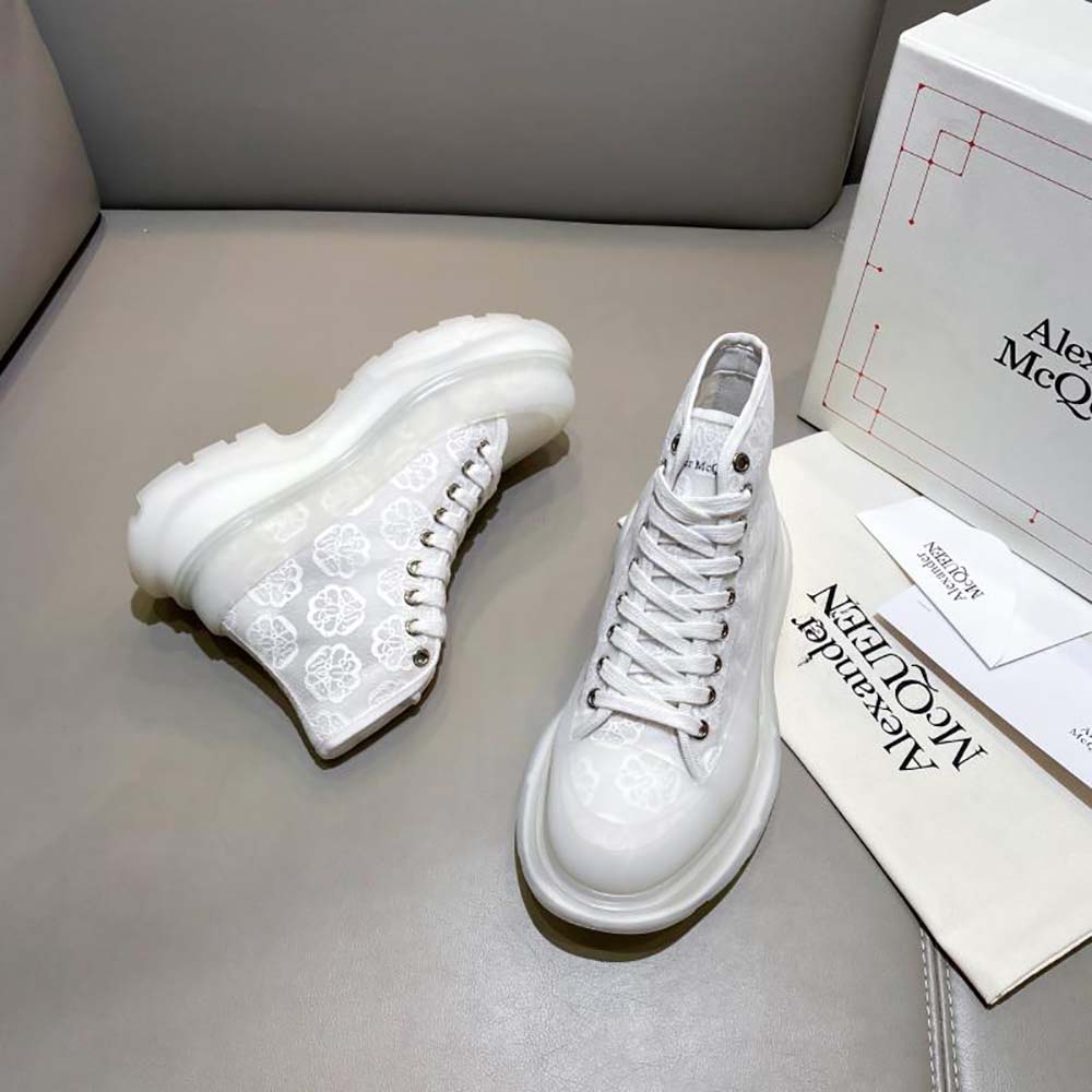 Alexander Mcqueen Women Tread Slick Boot-White - image 7