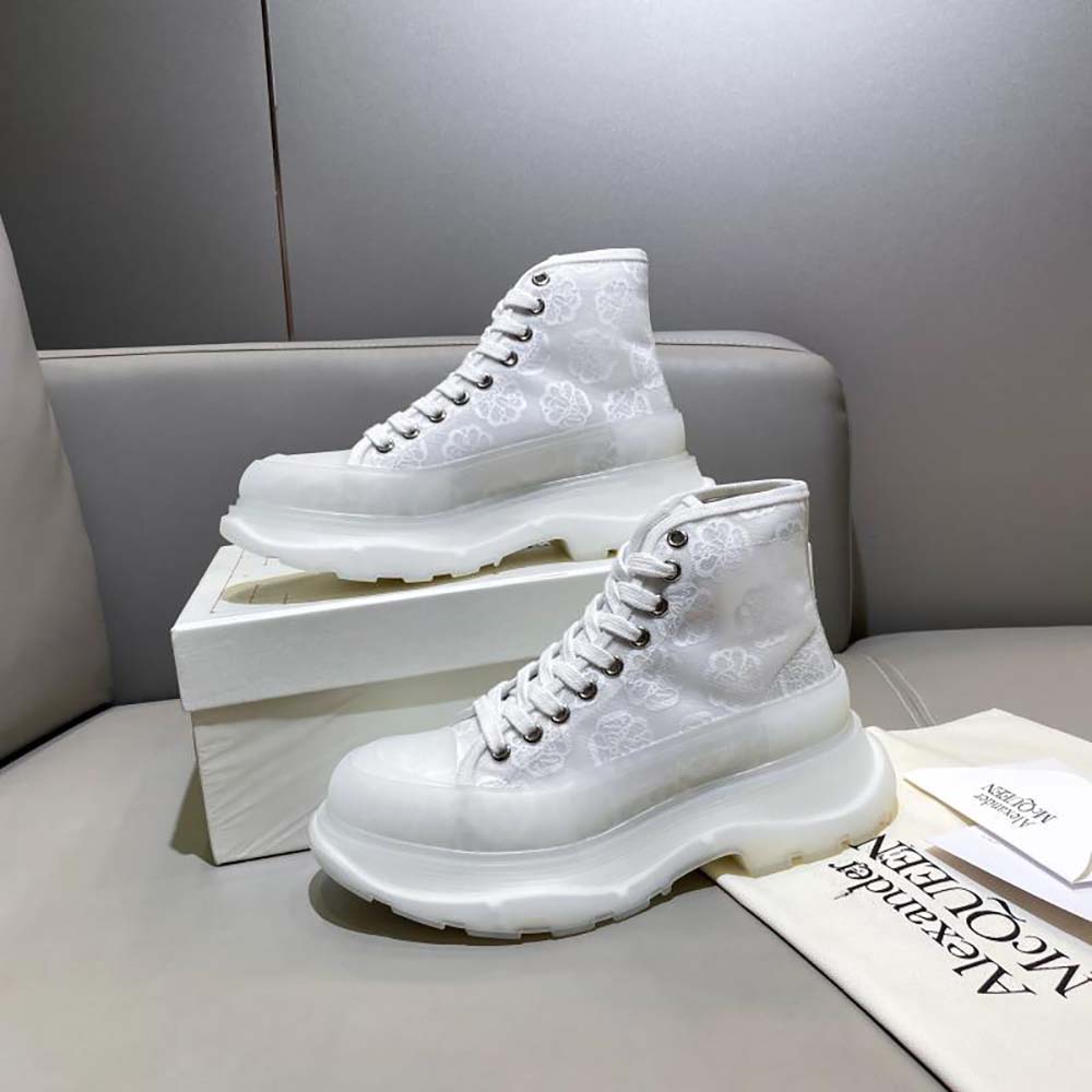 Alexander Mcqueen Women Tread Slick Boot-White - image 6