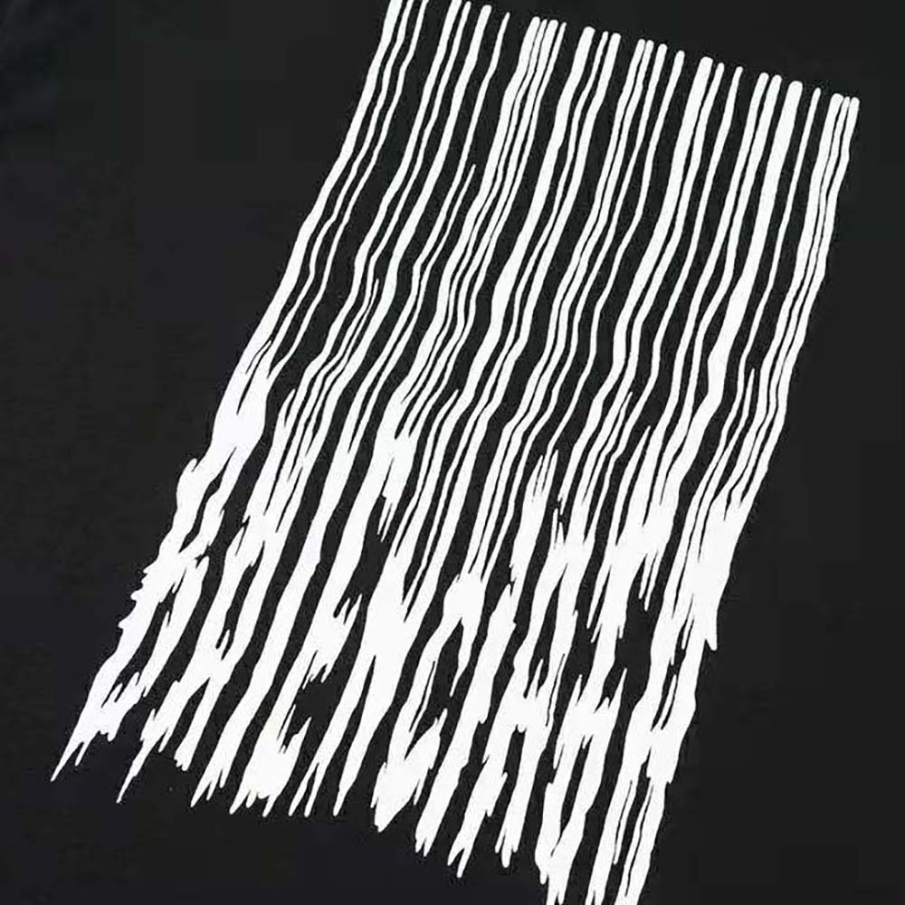 Balenciaga Women Barcode Wide Fit T-Shirt in Black and White Vintage Jersey - image 7