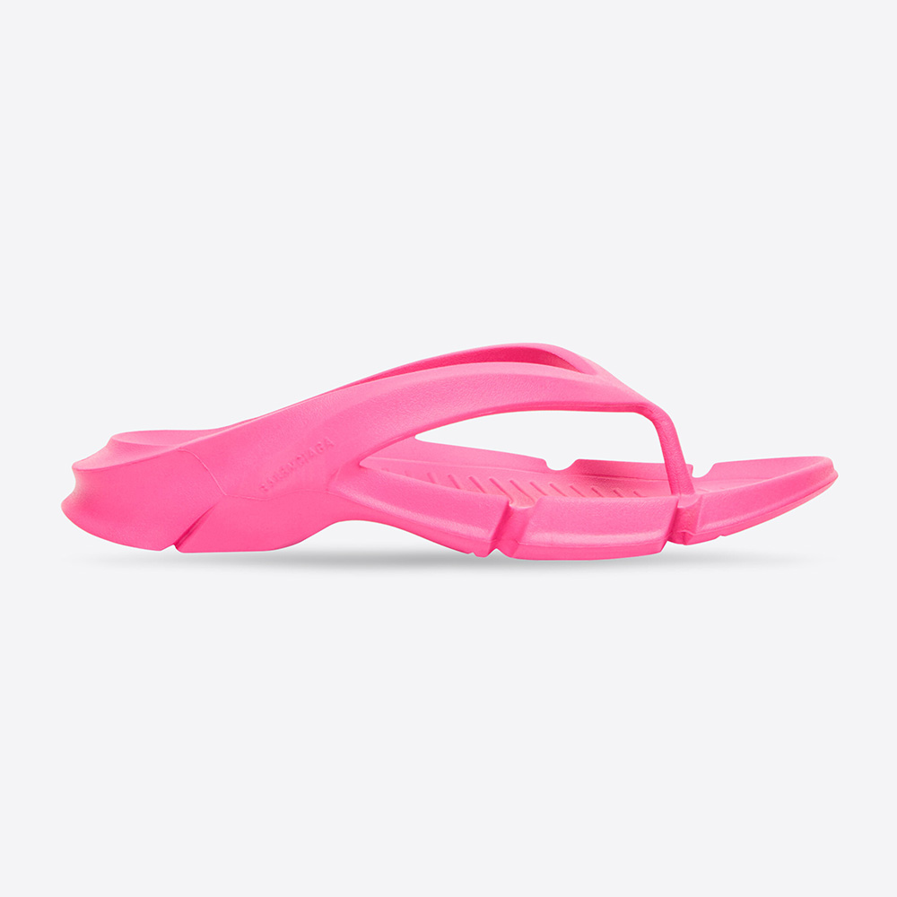 Side view of Balenciaga Women Mold Thong Sandal in Pink