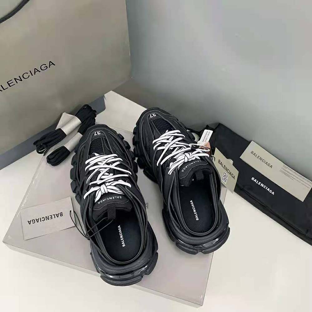 Balenciaga Women Track Mule in Black Mesh and Nylon - image 5