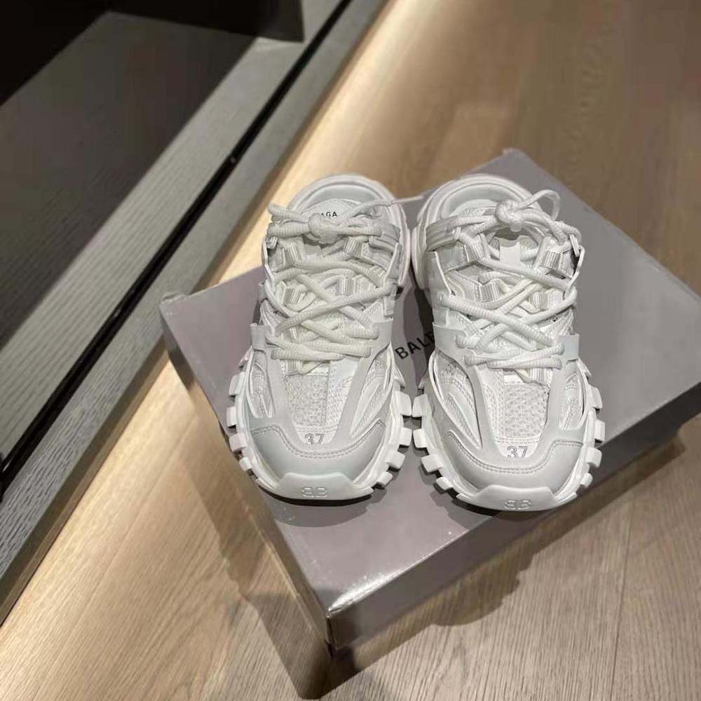 Close-up detail of Balenciaga Women Track Mule signature rubber sole