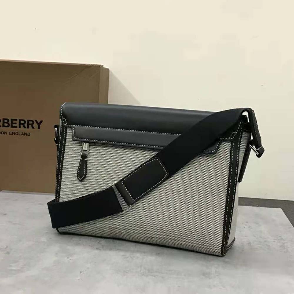 Burberry Men Horseferry Print Canvas Pocket Messenger Bag - image 6