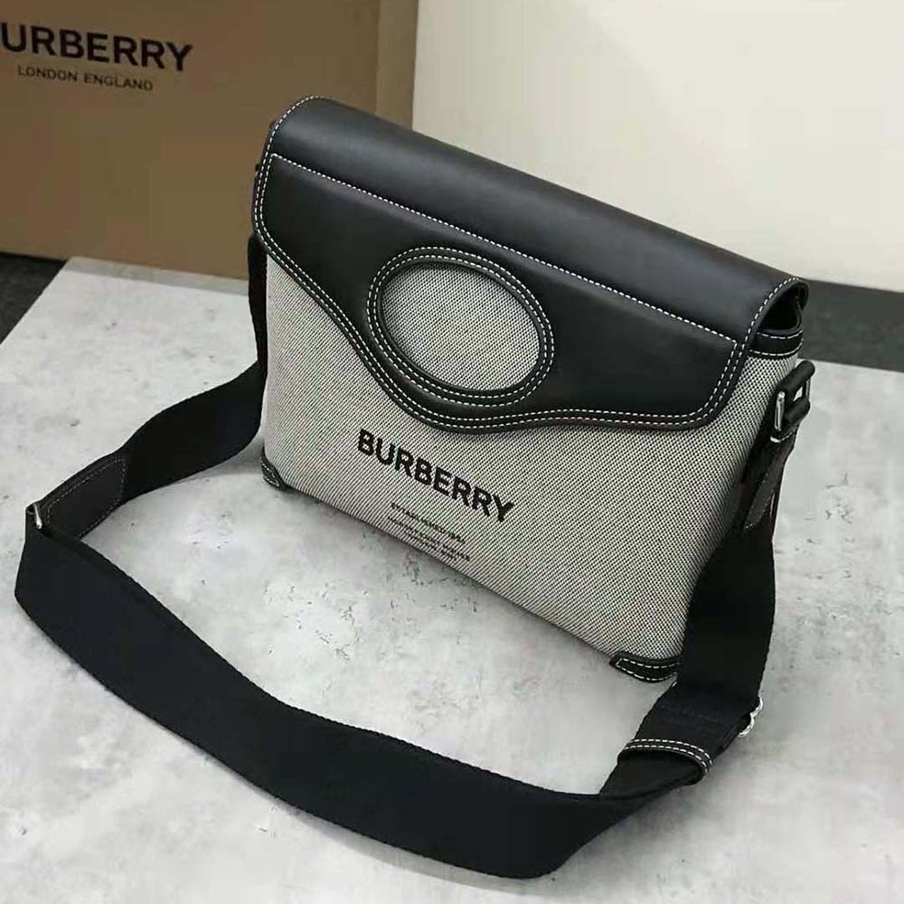 Burberry Men Horseferry Print Canvas Pocket Messenger Bag - image 4