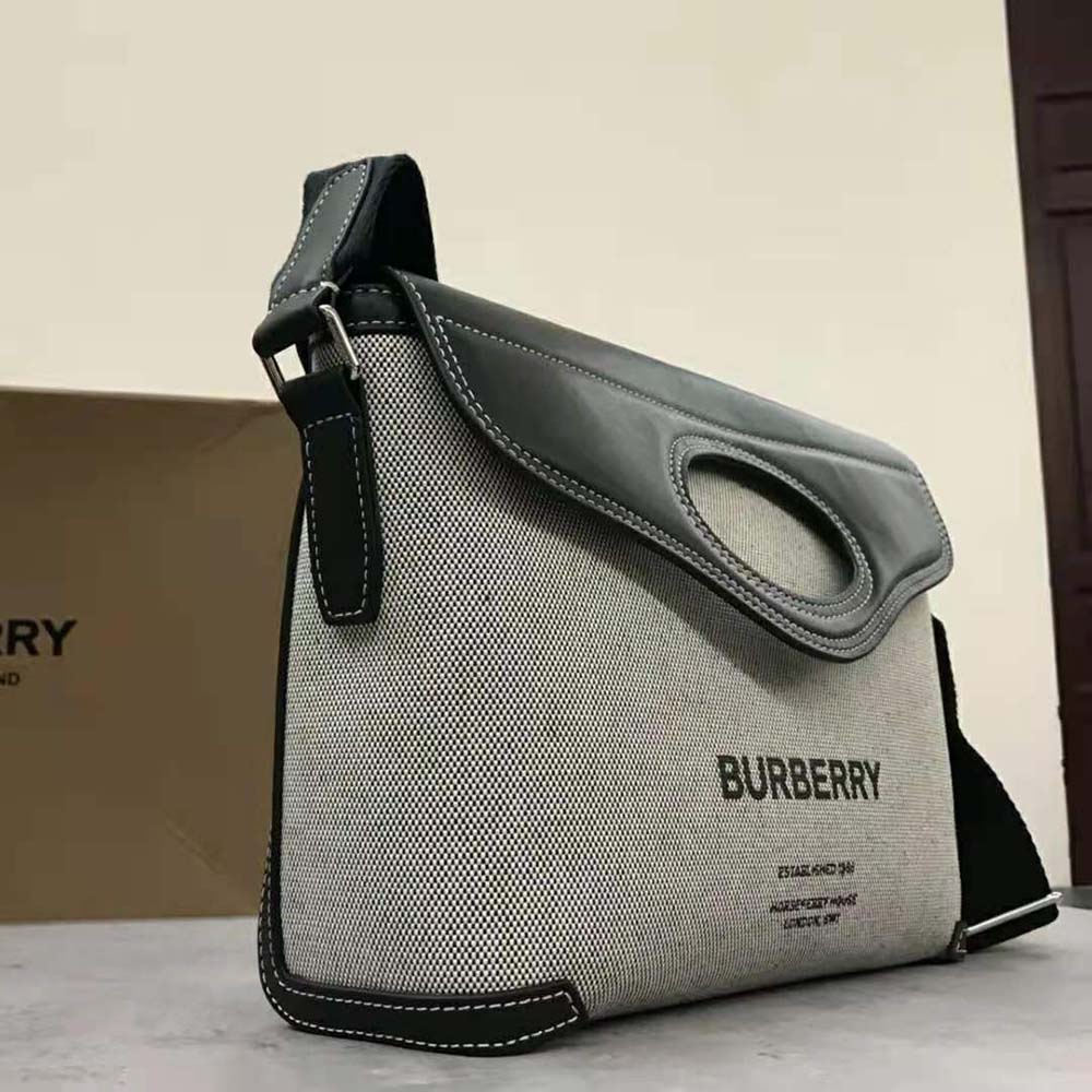 Burberry Men Horseferry Print Canvas Pocket Messenger Bag - image 5