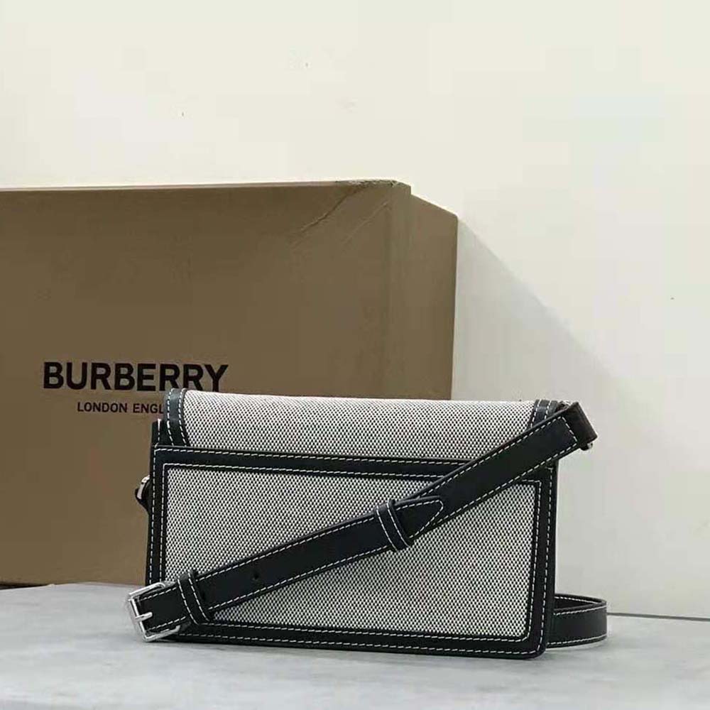 Burberry Men Horseferry Print Canvas and Leather Crossbody Bag - image 4