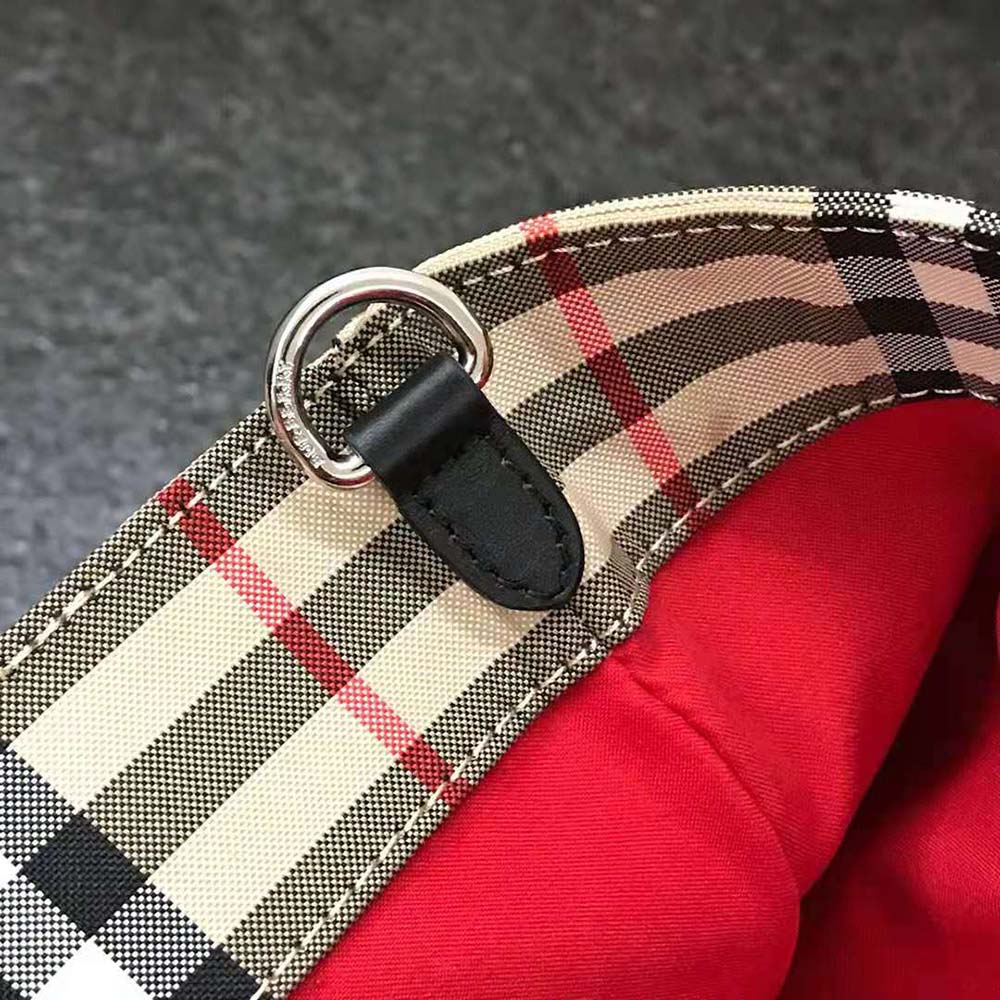 Burberry Men Logo Applique Vintage Check Cotton Blend Tote - image 9