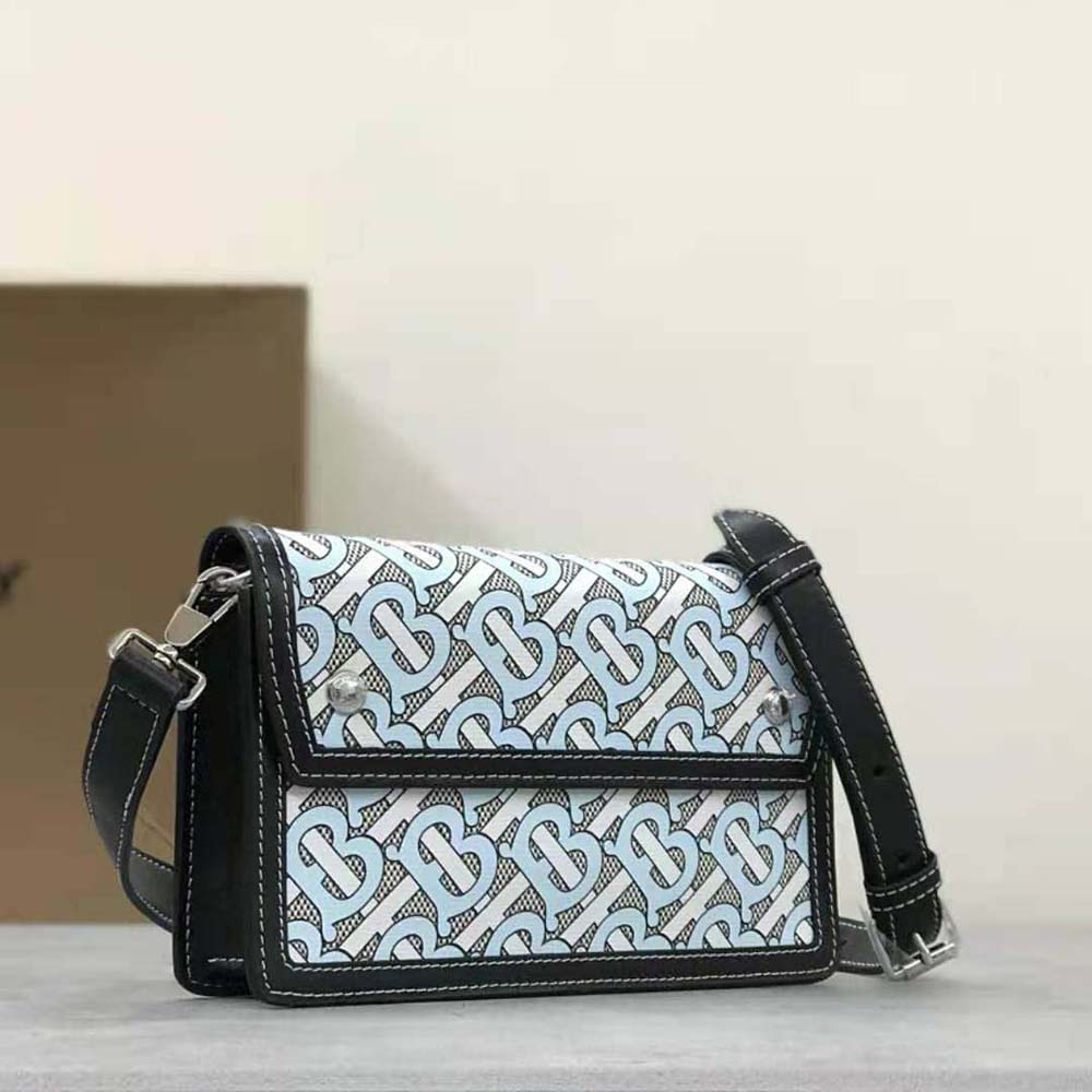 Burberry Men Monogram Print Canvas and Leather Crossbody Bag - image 5