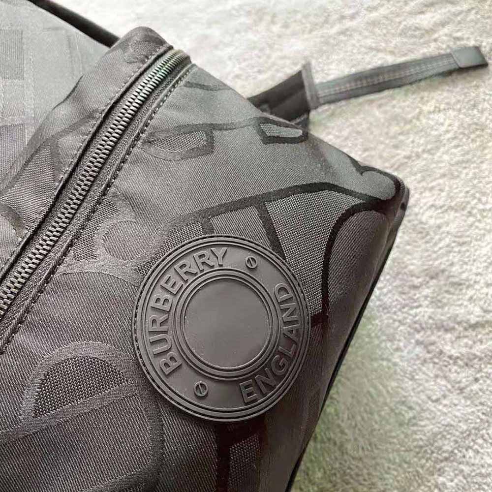 Burberry Men Monogram Recycled Polyester Jacquard Backpack-Black - image 8