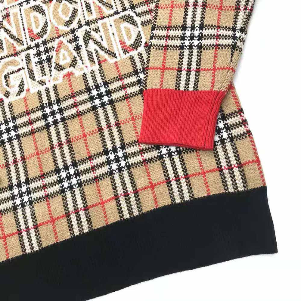 Burberry Women Logo Check Wool Cotton Jacquard Sweater - image 6