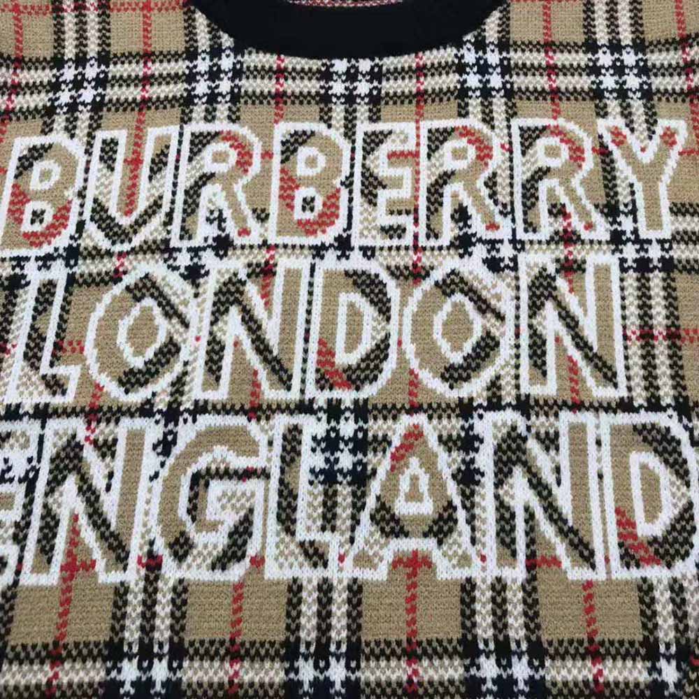 Burberry Women Logo Check Wool Cotton Jacquard Sweater - image 7