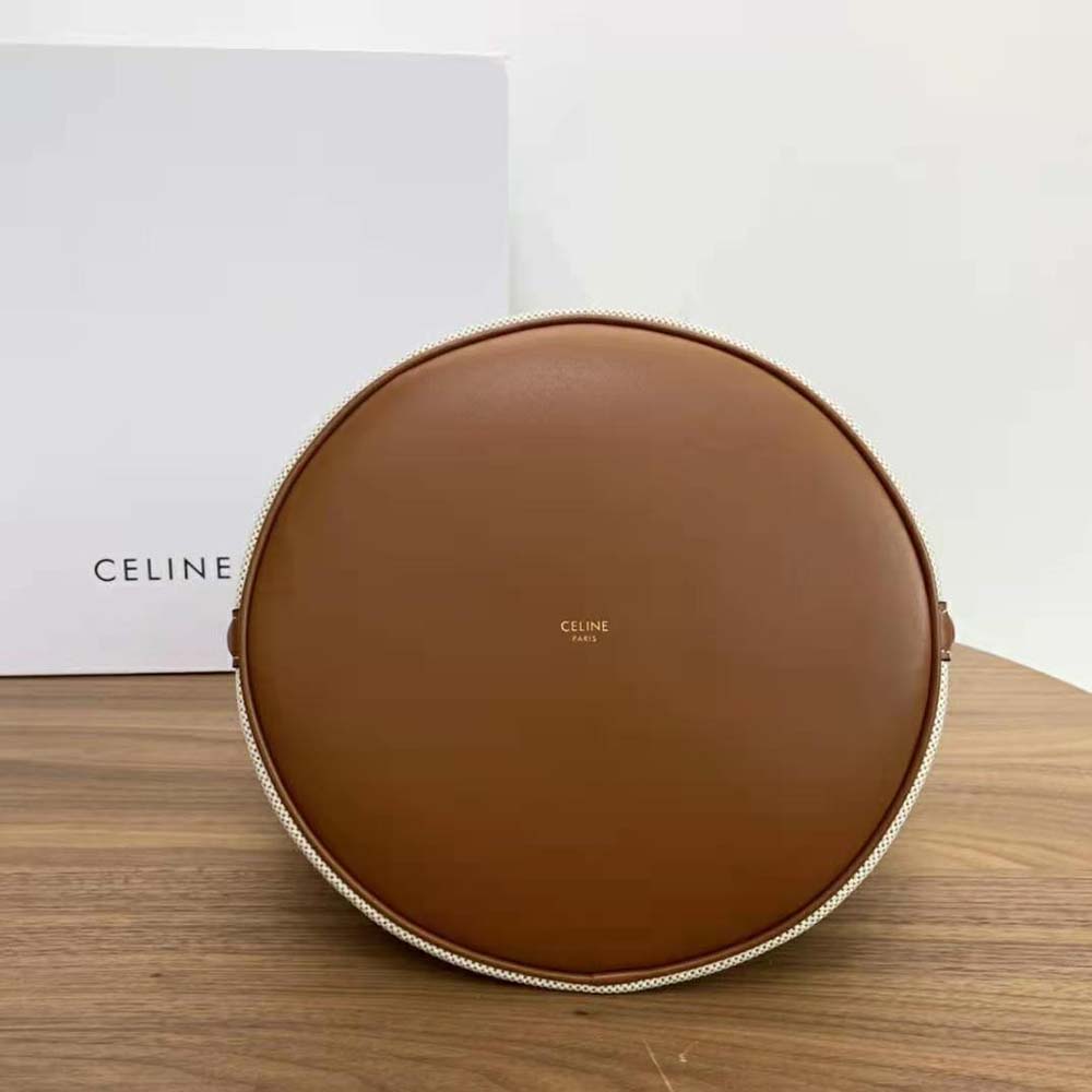Celine Women Bucket 16 Bag in Textile and Calfskin - image 6