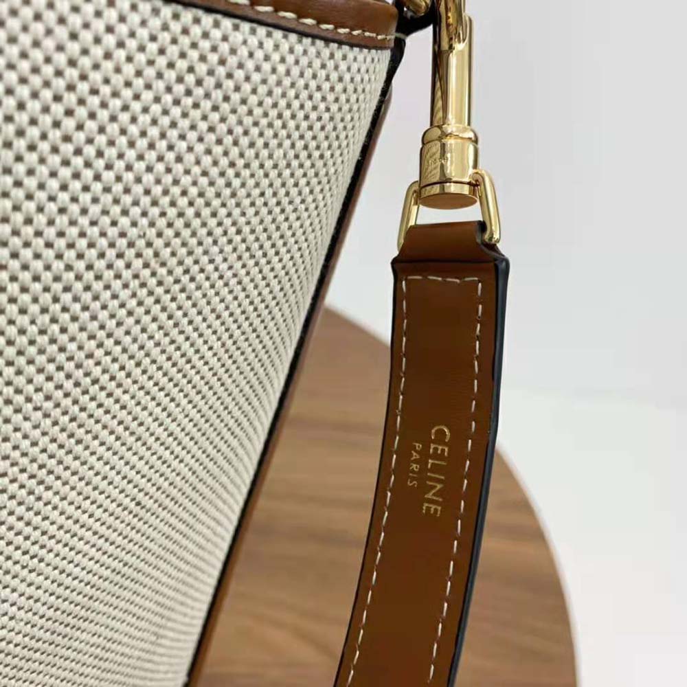 Celine Women Bucket 16 Bag in Textile and Calfskin - image 9