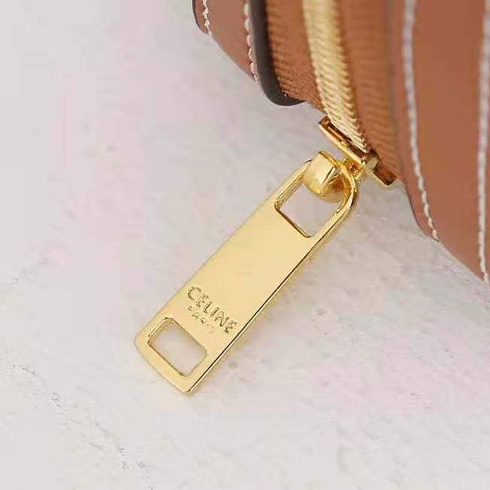 Celine Women Clutch with Chain in Triomphe Canvas and Lambskin - image 8