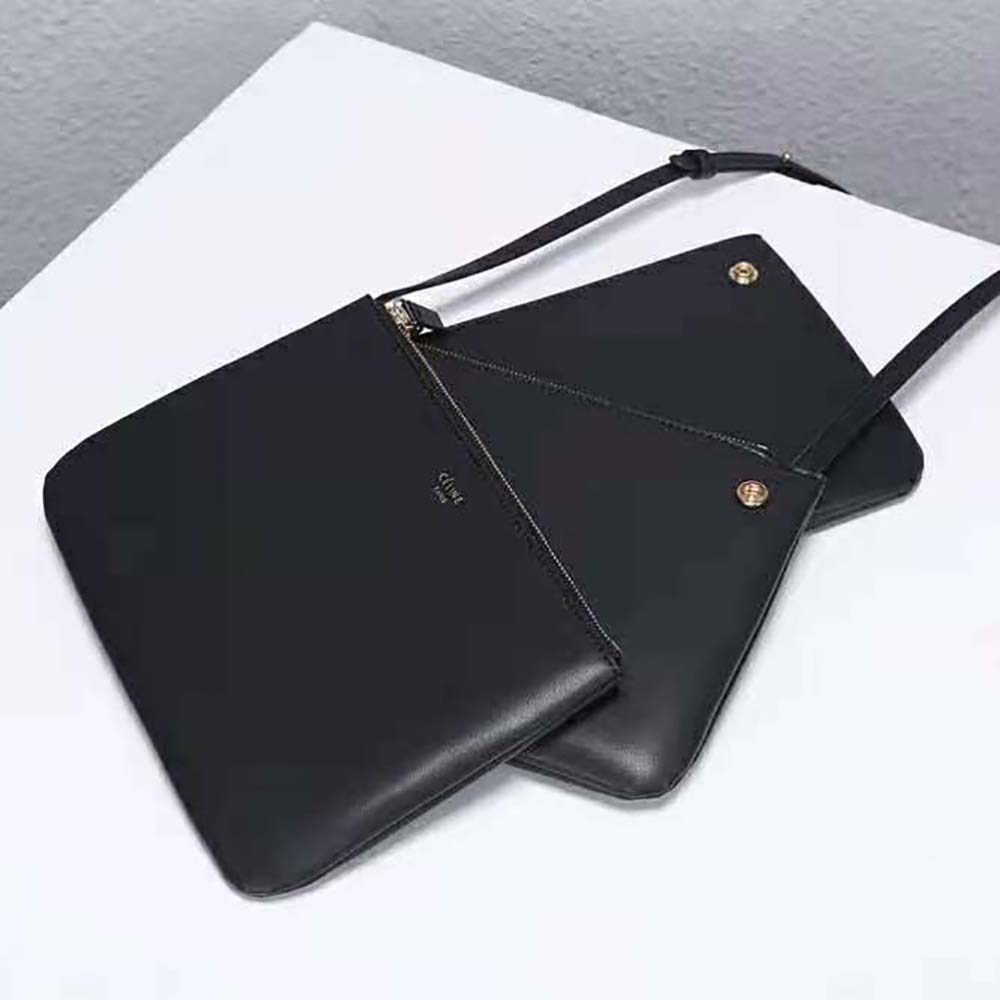 Celine Women Large Trio Bag in Smooth Lambskin-Black - image 6