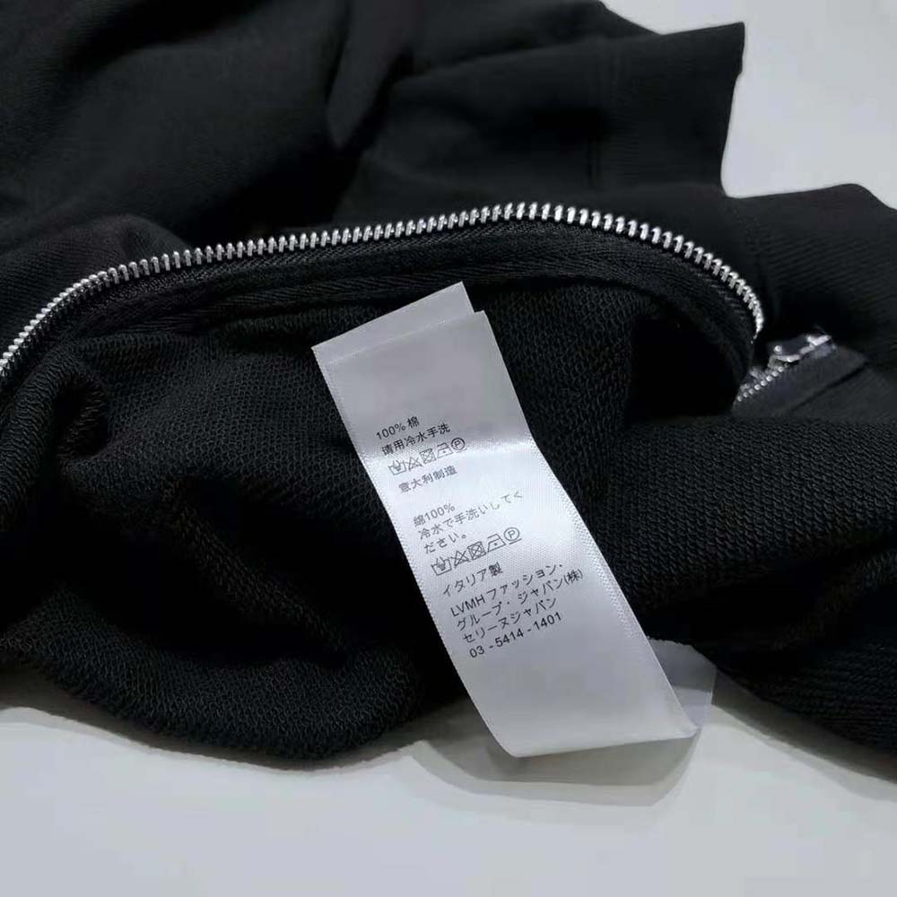 Celine Women Loose Sweatshirt in Cotton Fleece-Black - image 5