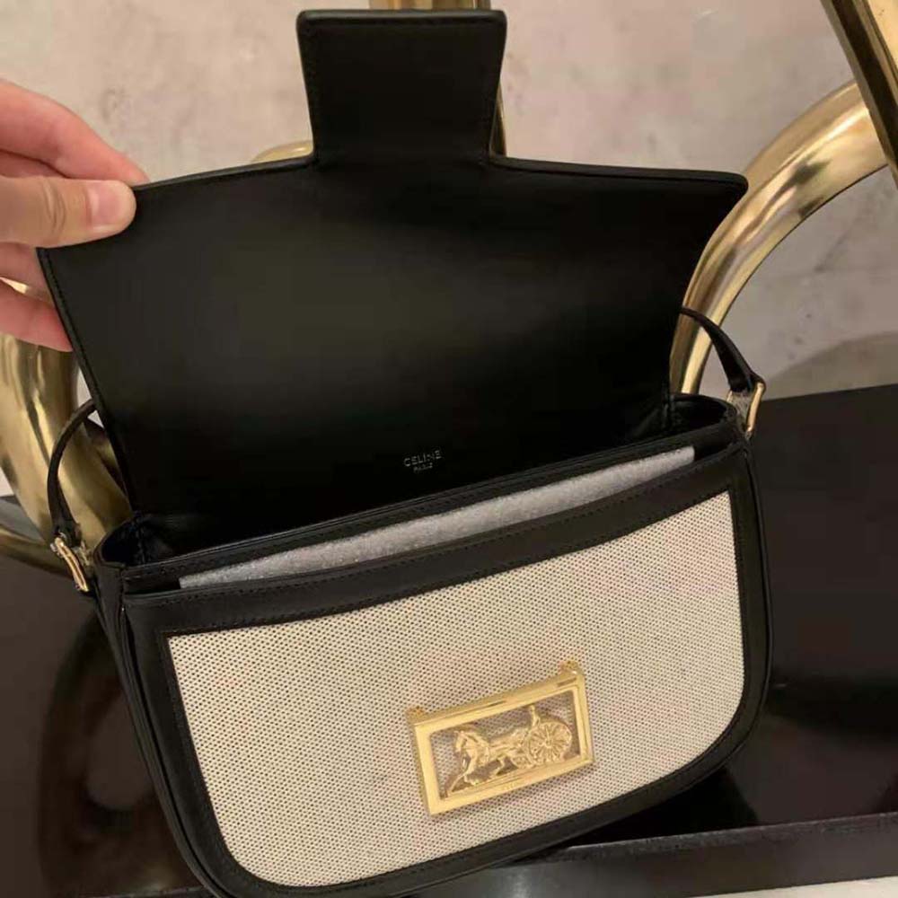 Celine Women Medium Sulky Bag in Textile and Calfskin - image 6
