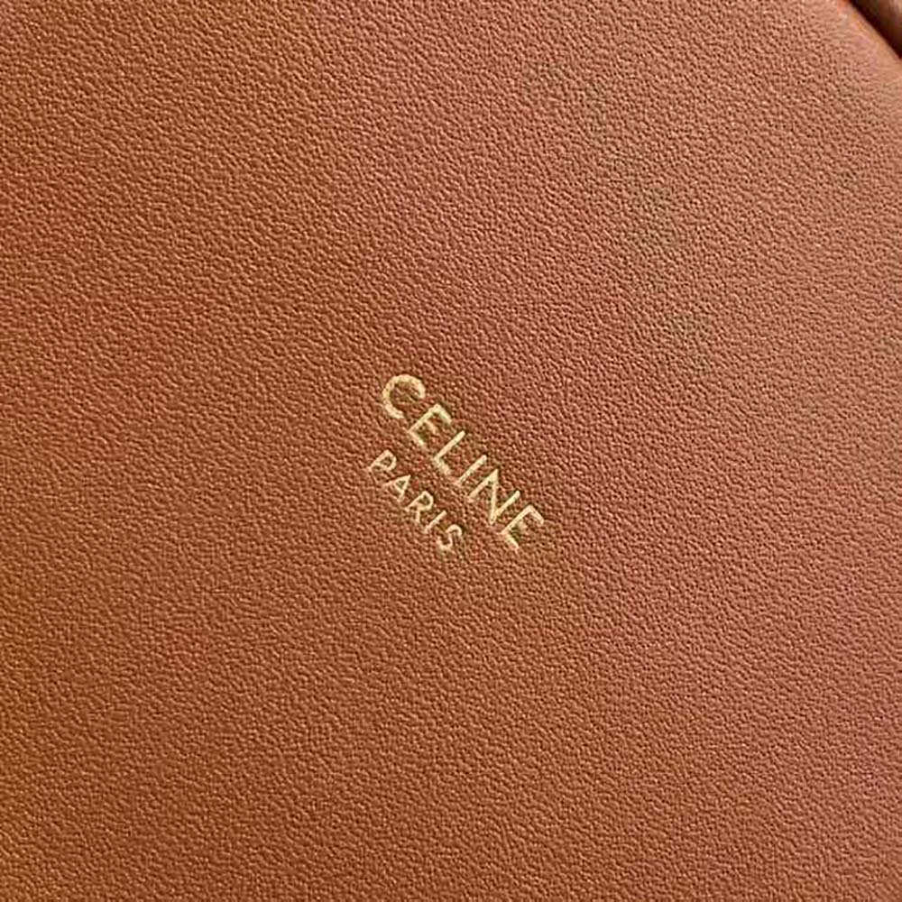 Celine Women Micro Drawstring in Triomphe Canvas and Calfskin-Brown - image 10