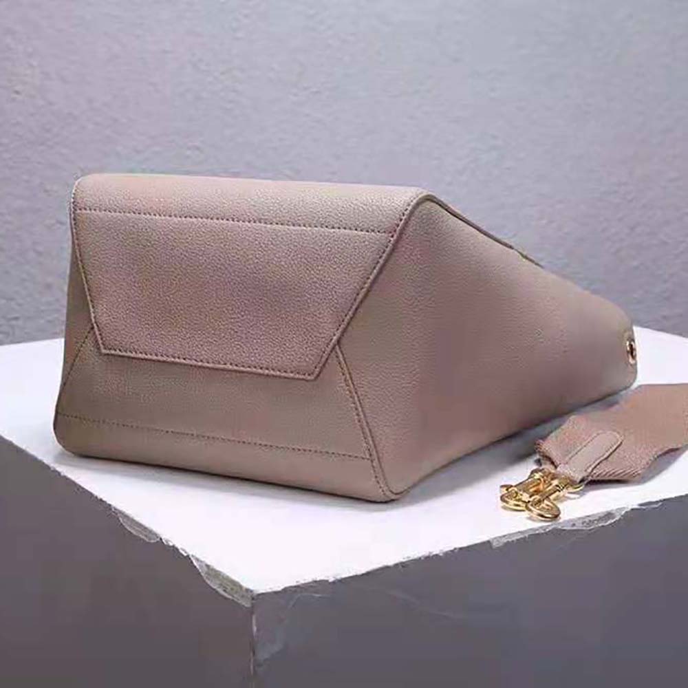 Celine Women Sangle Bucket Bag in Soft Grained Calfskin-Gray - image 5