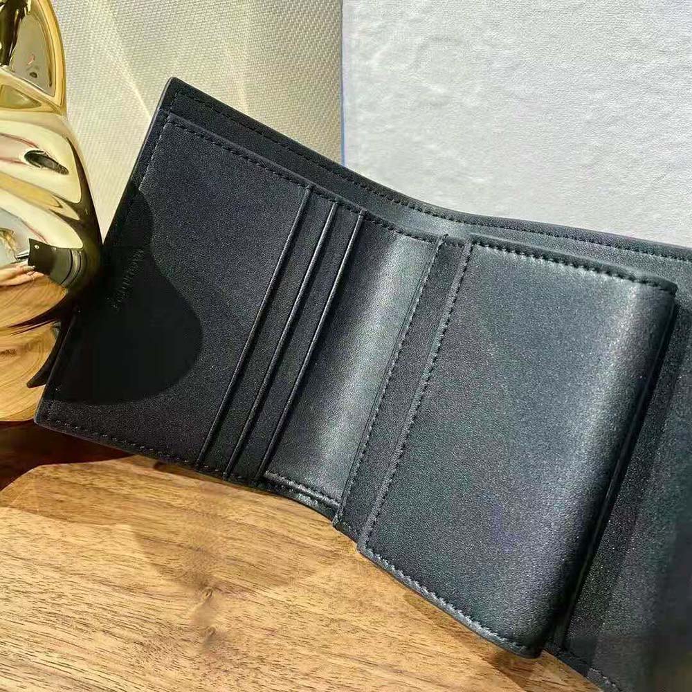 Celine Women Small Trifold Wallet in Grained Calfskin-Black - image 6