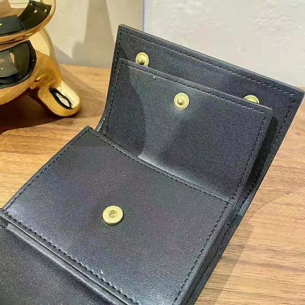Celine Women Small Trifold Wallet in Grained Calfskin-Black - image 9