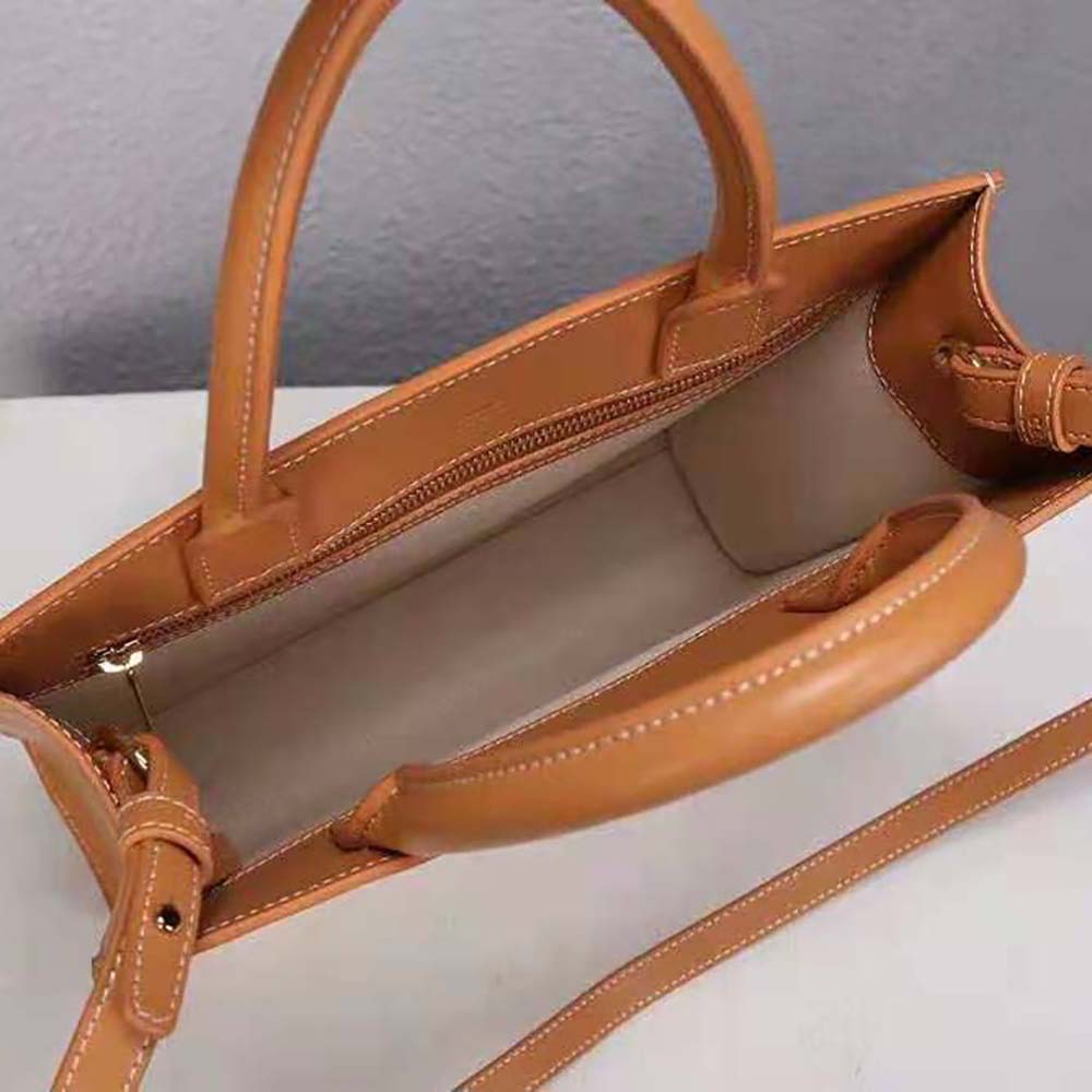 Celine Women Small Vertical Cabas Celine in Canvas with Celine Print and Calfskin - image 6