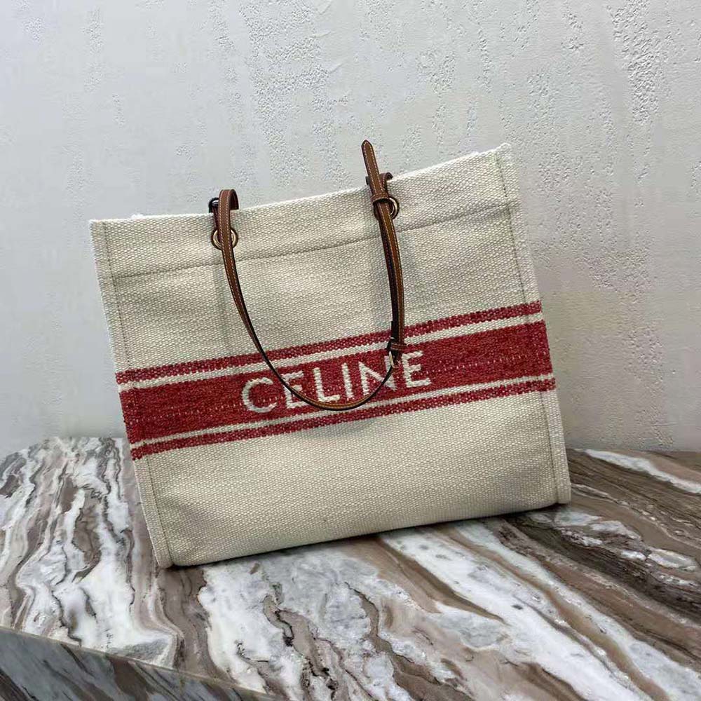 Close-up of gold-tone hardware on Celine Women Squared Cabas Celine