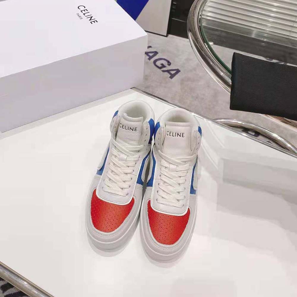 Celine Women Z Trainer CT-01 High Top Sneaker in Calfskin-White - image 6