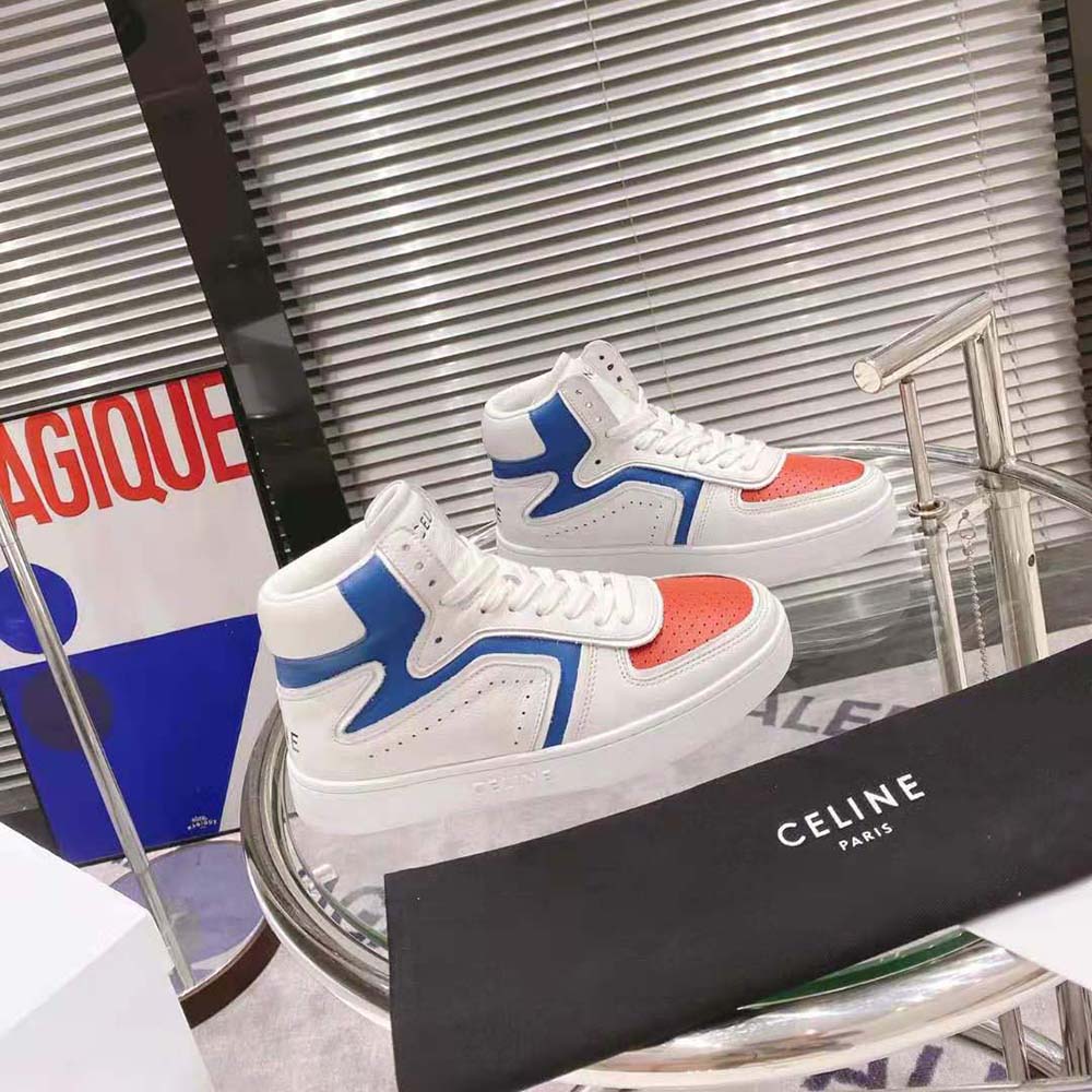 Celine Women Z Trainer CT-01 High Top Sneaker in Calfskin-White - image 5