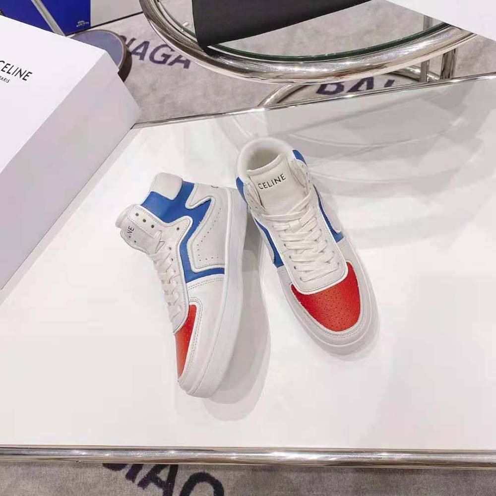 Celine Women Z Trainer CT-01 High Top Sneaker in Calfskin-White - image 4