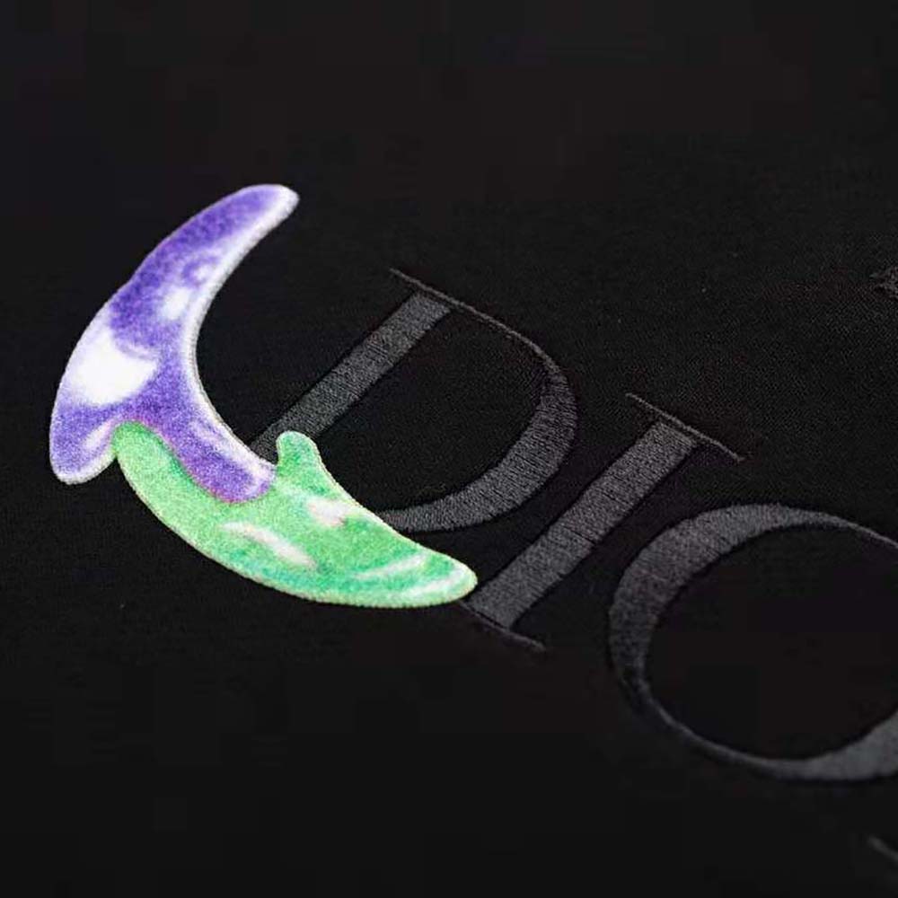 Dior Women Oversized Dior and Kenny Scharf Sweatshirt Black Cotton Fleece - image 5