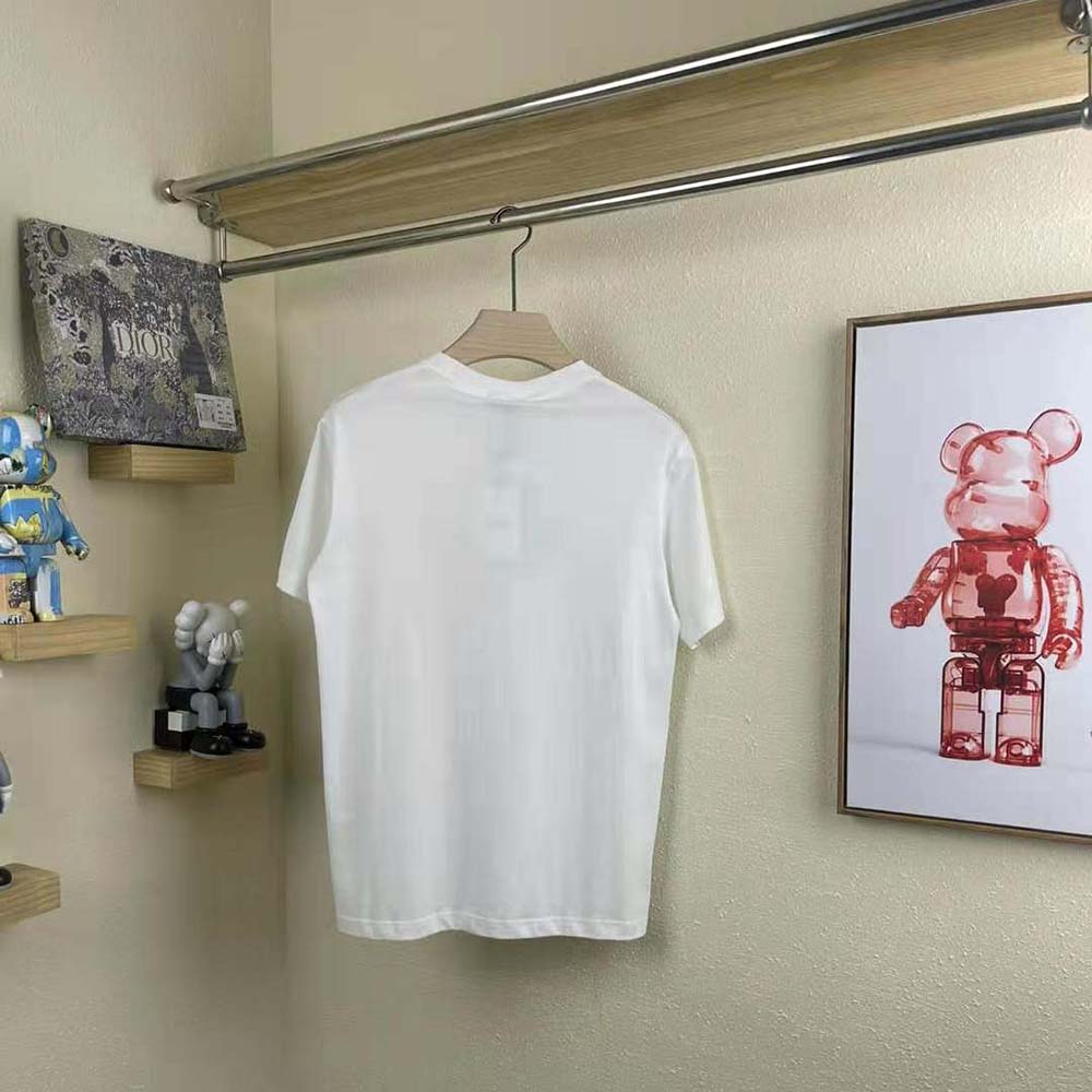 Side angle showing relaxed oversized silhouette of Dior Women Oversized Dior and Kenny Scharf T-shirt