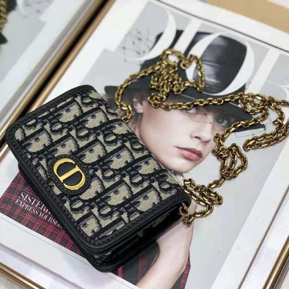 Dior Women 30 Montaigne nano pouch Blue Dior Oblique Jacquard - image 6