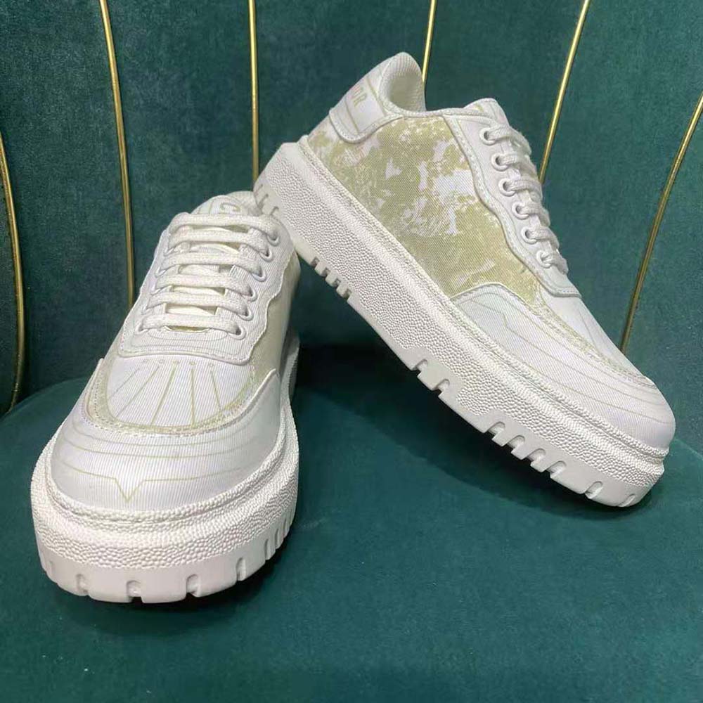 Top-down look at lace-up closure on Dior Women Addict Sneaker Lime