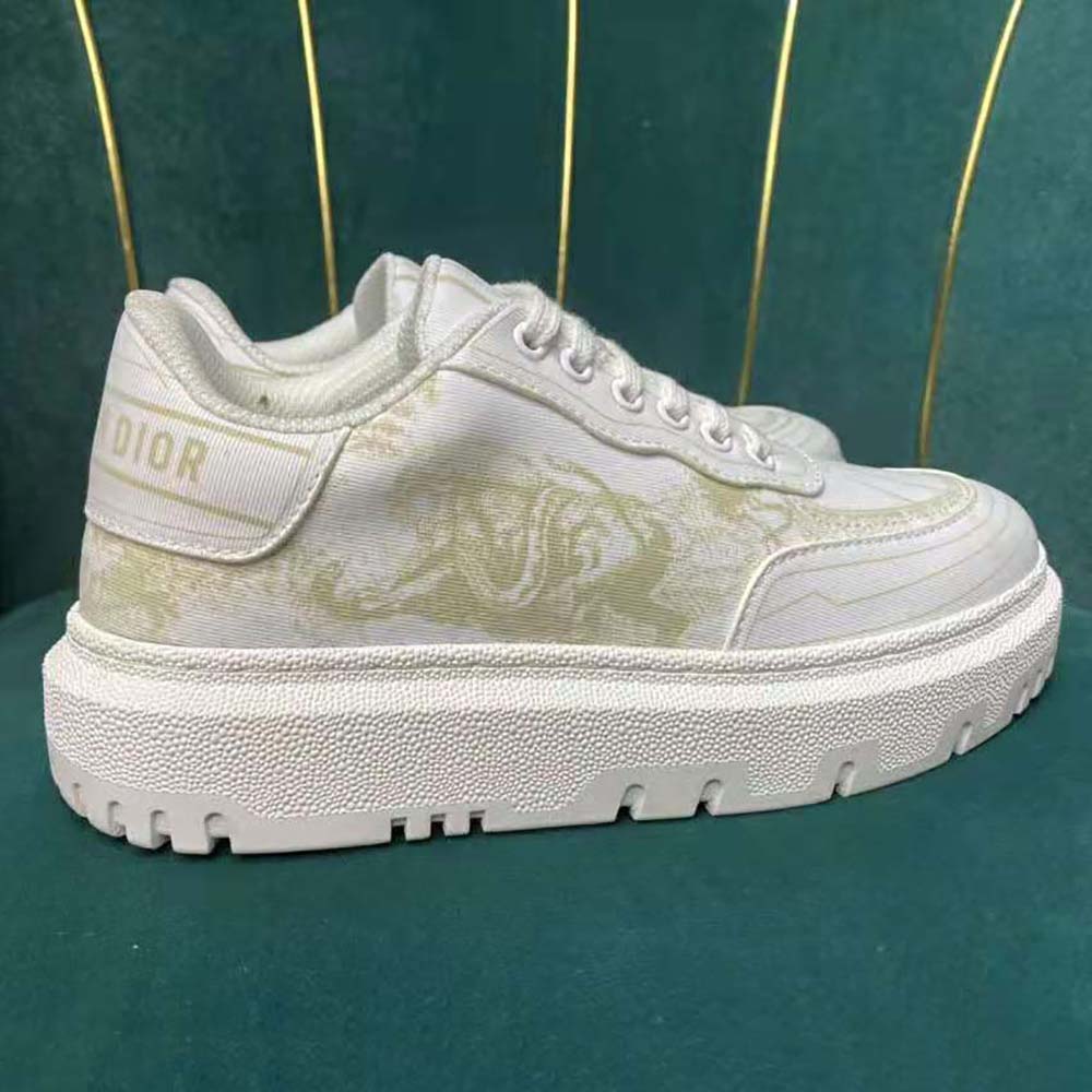 Dior Women Addict Sneaker Lime Toile de Jouy Technical Fabric - image 5