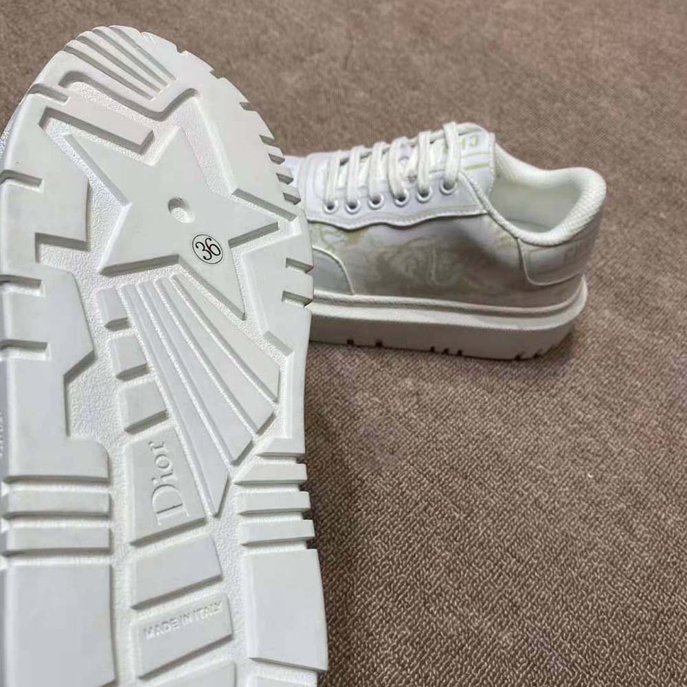 Dior Women Addict Sneaker Lime Toile de Jouy Technical Fabric - image 10