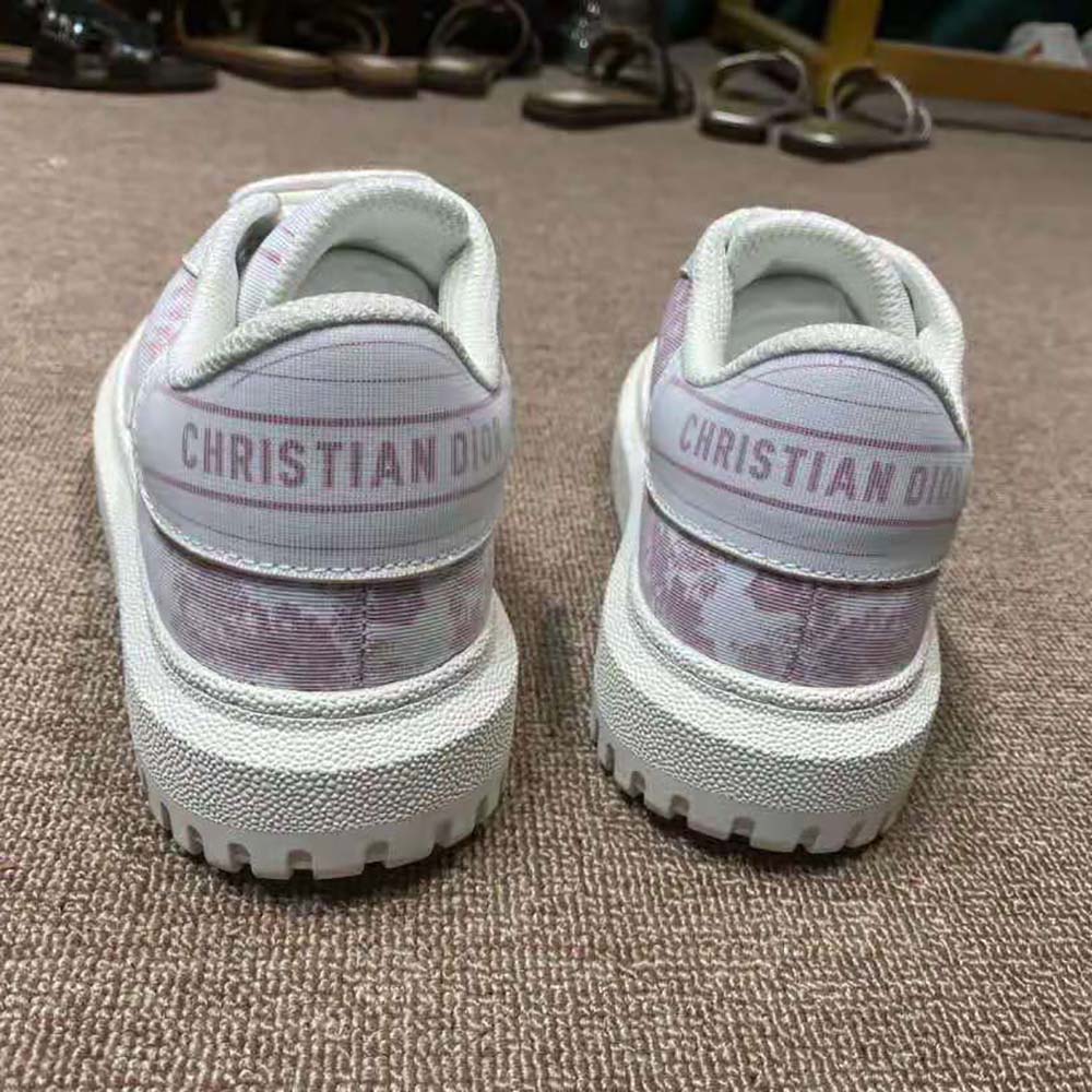 Dior Women Addict Sneaker Raspberry Toile de Jouy Technical Fabric - image 9