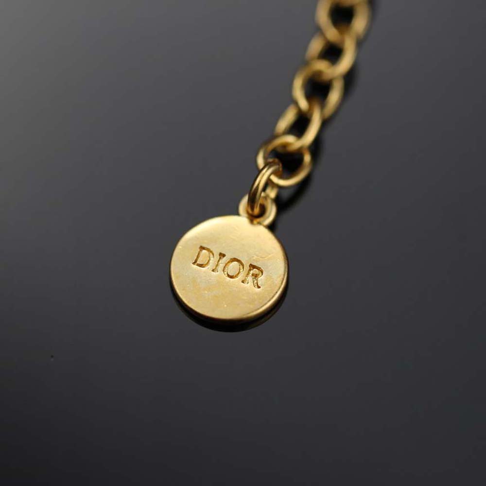 Dior Women CD Navy Bracelet Gold-Finish Metal and Raspberry Lacquer - image 7