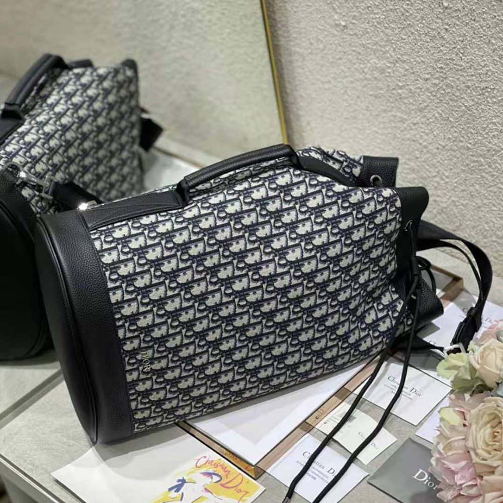 Dior Women Crossbody Backpack Beige and Black Dior Oblique Jacquard - image 7